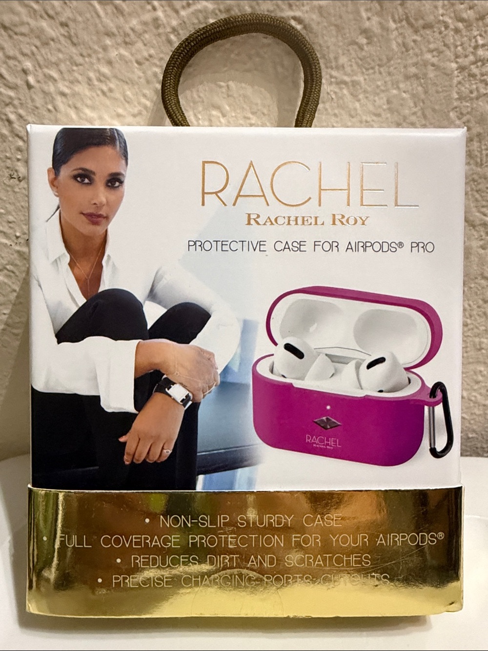 RACHEL Rachel Roy Hot Pink AirPods Pro Protective Case with Carabiner - Picture 2 of 2